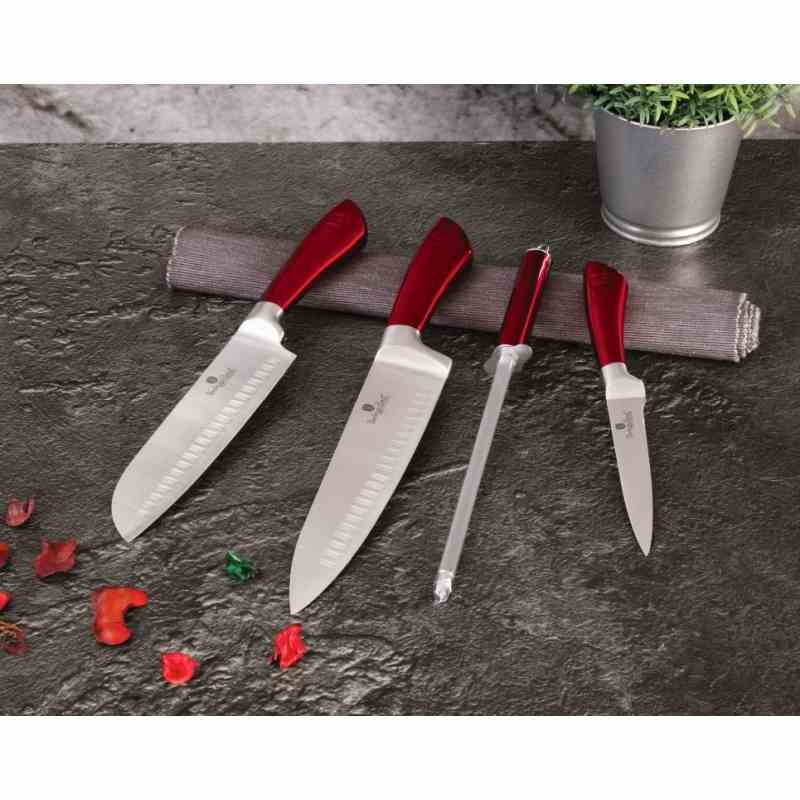 BERLINGERHAUS Sada nožů ve stojanu 8 ks nerez Burgundy Metallic Line