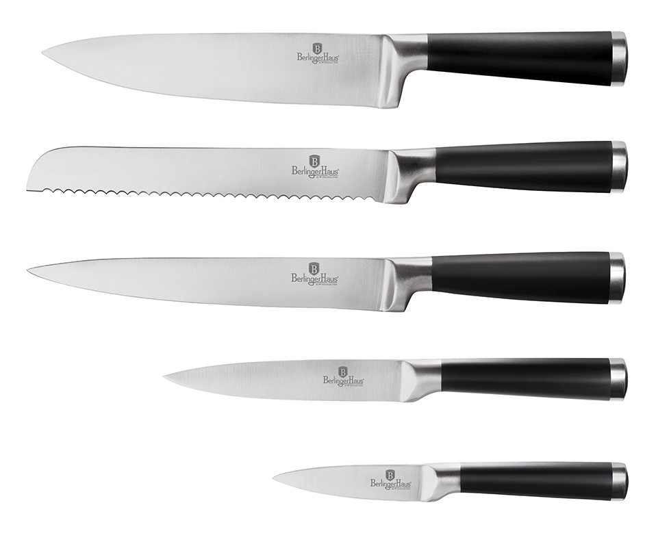 BERLINGERHAUS Sada nožů ve stojanu 6 ks Royal Black Collection