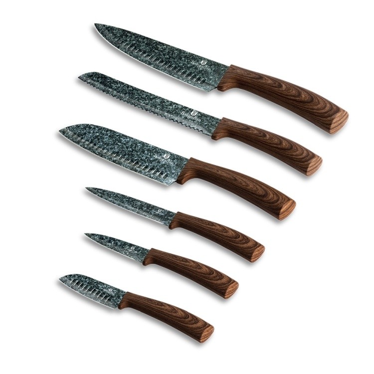 BERLINGERHAUS Sada nožů s nepřilnavým povrchem 6 ks Forest Line