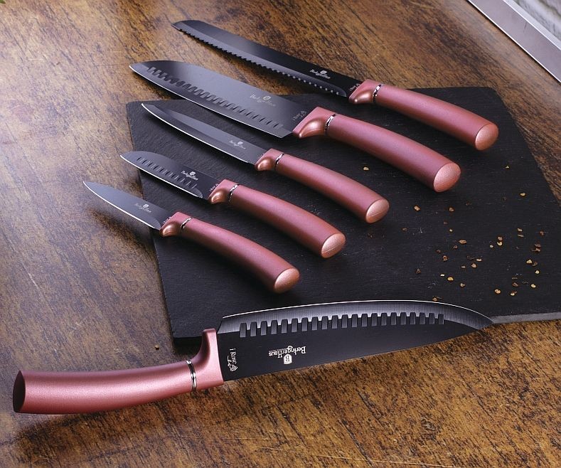 Sada nožů s nepřilnavým povrchem 6 ks I-Rose Edition