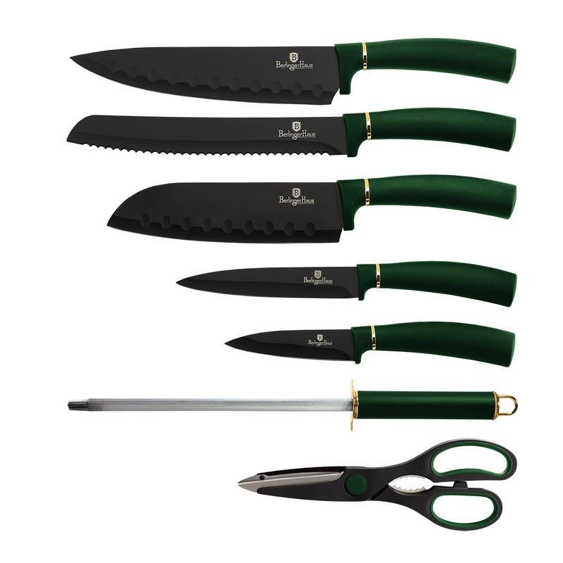 BERLINGERHAUS Sada nožů ve stojanu 8 ks Emerald Collection