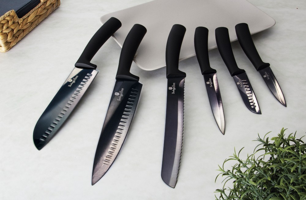 BERLINGERHAUS Sada nožů s nepřilnavým povrchem 11 ks Royal Black Collection