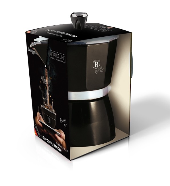 BERLINGERHAUS Konvice na espresso 3 šálky Shiny Black Collection