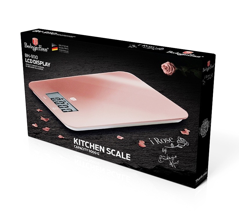 BERLINGERHAUS Váha kuchyňská digitální 5 kg I-Rose Edition