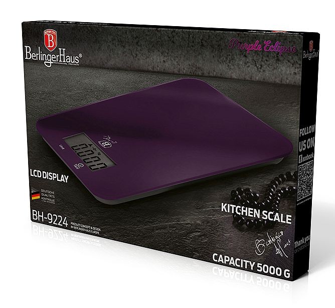 BERLINGERHAUS Váha kuchyňská digitální 5 kg Purple Metallic Line