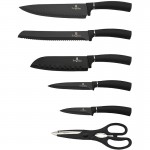 BERLINGERHAUS Sada nožů ve stojanu + kuchyňské náčiní a prkénko sada 13 ks Carbon Metallic Line