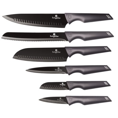 BERLINGERHAUS Sada nožů s nepřilnavým povrchem 6 ks Carbon Pro Line