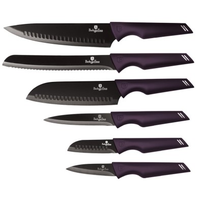 BERLINGERHAUS Sada nožů s nepřilnavým povrchem 6 ks Purple Eclipse Collection