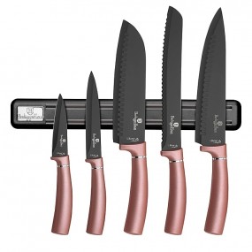 Sada nožů s magnetickým držákem 6 ks I-Rose Edition